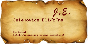 Jelenovics Eliána névjegykártya
